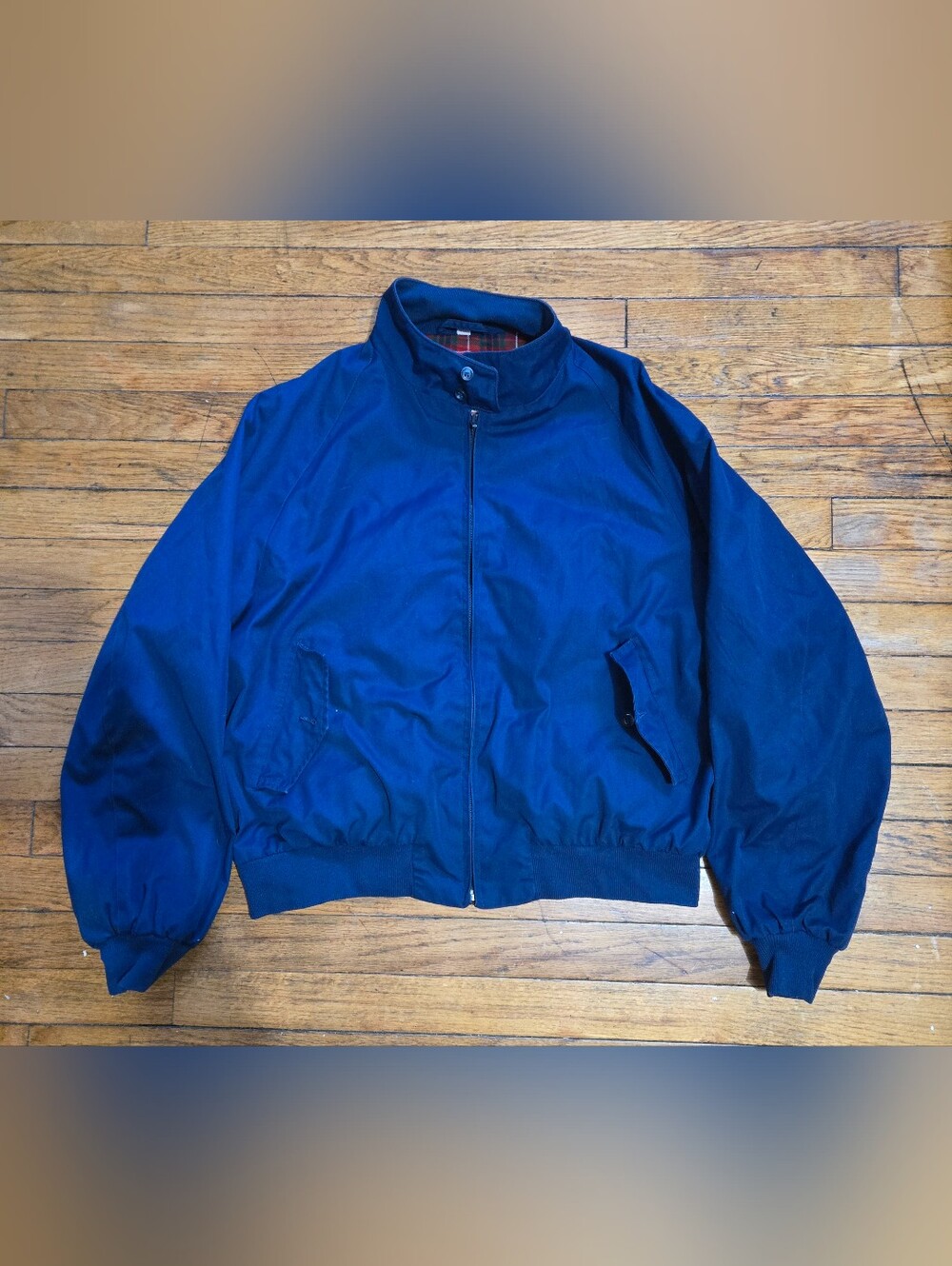 vtg 80s Baracuta 46 XL Harrington G9 Dark Blue Jacket